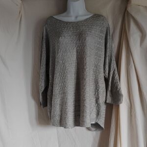 Market & Spruce Light Gray Textured Sweater
